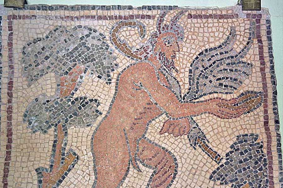 QsarLibia_MosaiciBizantini11.jpg - Mosaici Bizantini, un fauno