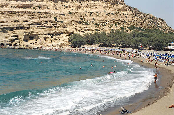 La spiaggia di Matala, seleziona per ingrandire